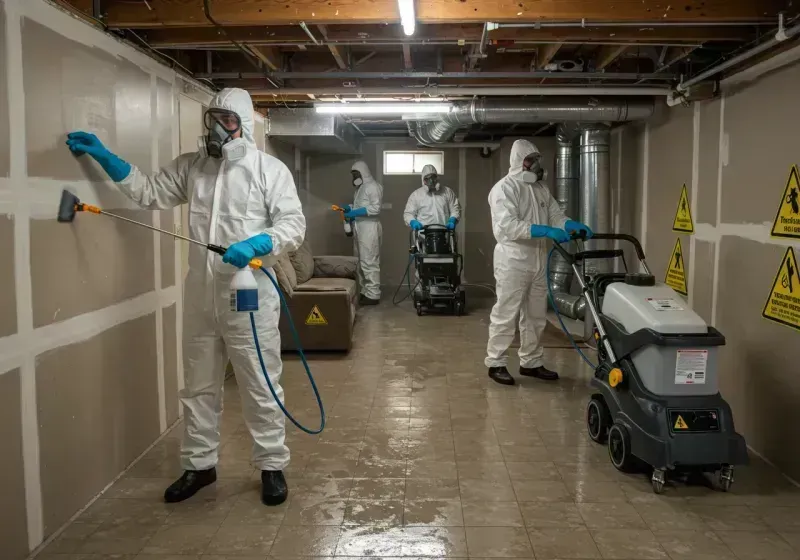 Basement Moisture Removal and Structural Drying process in Vinita, OK